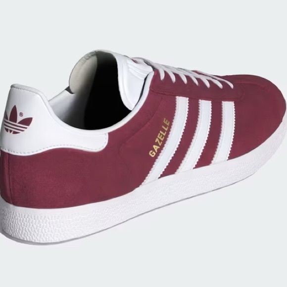 Burgundy & White Gazelle Shoes - Picture 3 of 10